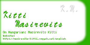 kitti masirevits business card